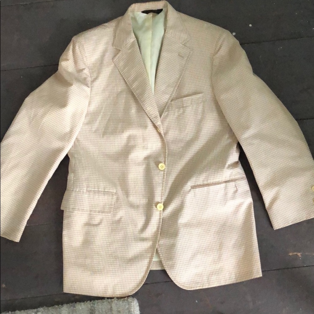 Beige and white blazer